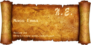 Nass Emma névjegykártya
